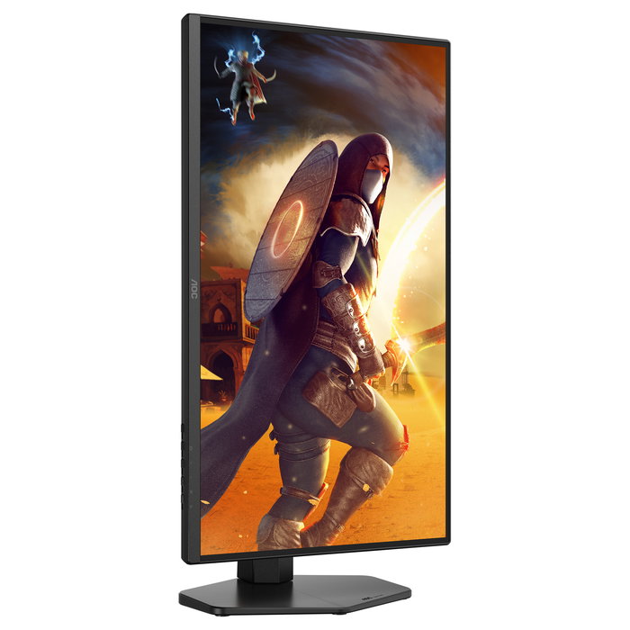 AOC Q25G4SR - Monitor Gaming 24.5" (62.2 cm) QHD 2560x1440 Fast IPS 300Hz 1ms GTG AMD FreeSync Premium HDR400, 2x HDMI 2.1, DisplayPort 1.4, Altavoces, Negro/Rojo