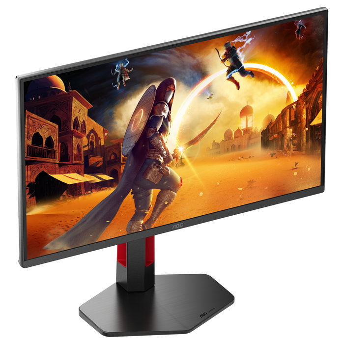 AOC Q25G4SR - Monitor Gaming 24.5" (62.2 cm) QHD 2560x1440 Fast IPS 300Hz 1ms GTG AMD FreeSync Premium HDR400, 2x HDMI 2.1, DisplayPort 1.4, Altavoces, Negro/Rojo