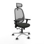 PIQUERAS Y CRESPO Silla de oficina Cilanco con mecanismo Sincro/Traslack, Negro y Gris