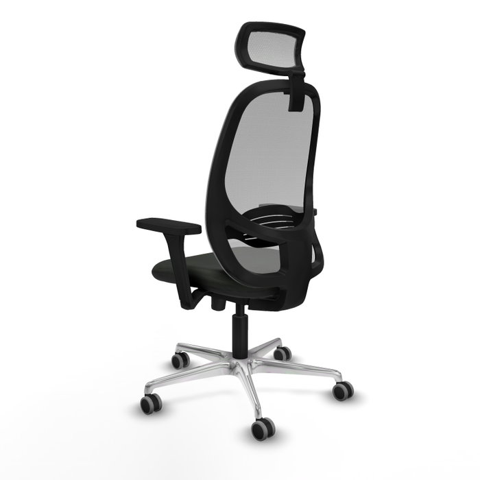 PIQUERAS Y CRESPO Silla de oficina Cilanco con mecanismo Sincro/Traslack, Negro y Gris