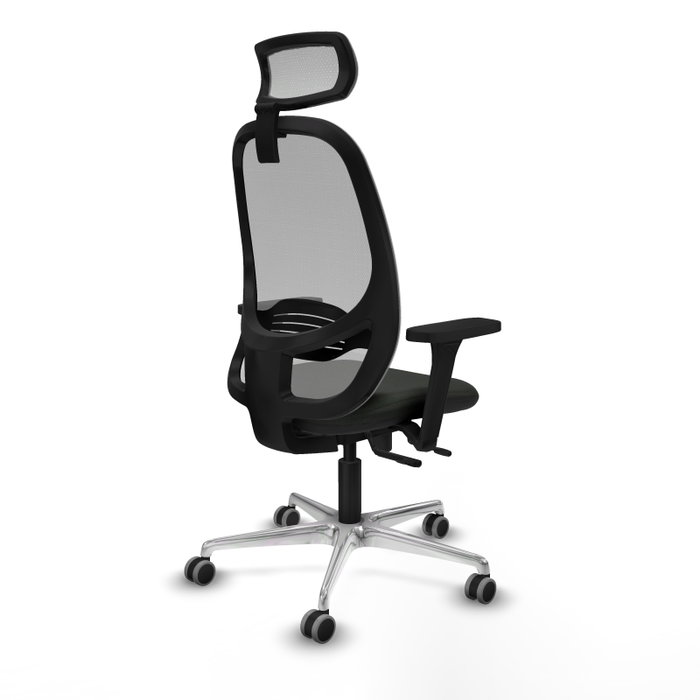 PIQUERAS Y CRESPO Silla de oficina Cilanco con mecanismo Sincro/Traslack, Negro y Gris
