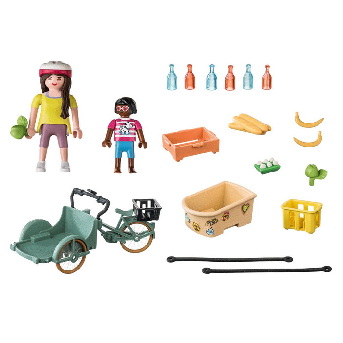 PLAYMOBIL Country Cargo Bike 71306 - Bicicleta de Carga con Pegatinas, Set de 28 Piezas para Niños +4 Años PLAYMOBIL Country Cargo Bike 71306 - Bicicleta de Carga con Pegatinas, Set de 28 Piezas para Niños +4 Años