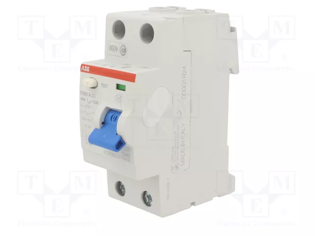 ABB F202A-40/0.3 Interruptor diferencial de 2 polos ABB F202A-40/0.3 Interruptor diferencial de 2 polos
