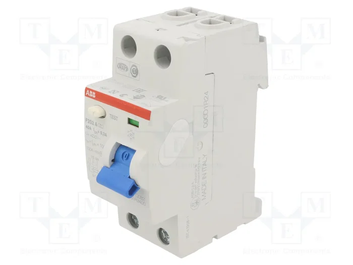 ABB F202A-40/0.3 Interruptor diferencial de 2 polos ABB F202A-40/0.3 Interruptor diferencial de 2 polos