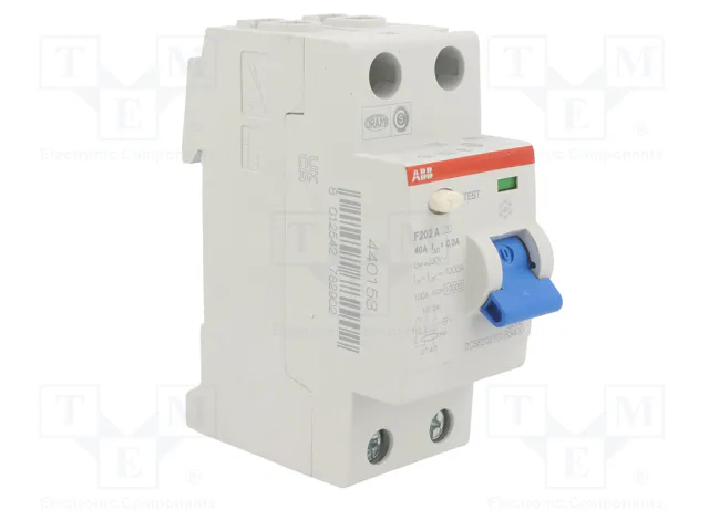 ABB F202A-40/0.3 Interruptor diferencial de 2 polos ABB F202A-40/0.3 Interruptor diferencial de 2 polos