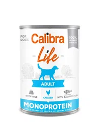 Calibra Dog Life Lata Adulto Pollo y Arroz Alimento Húmedo para Perros 6 Latas x 400 gr