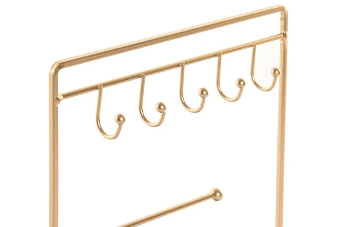 DKD Home Decor Joyero Metal Espejo Dorado