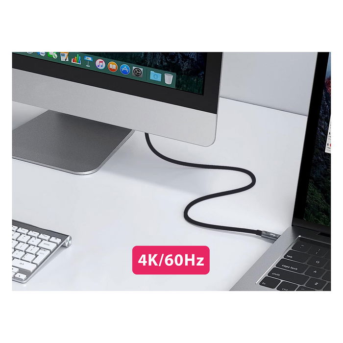EQUIP Cable USB-C a USB-C 119463, 15m, USB 3.2 Gen 2 (10Gbps), 60W PD, 4K@60Hz, DisplayPort Alt Mode, Negro