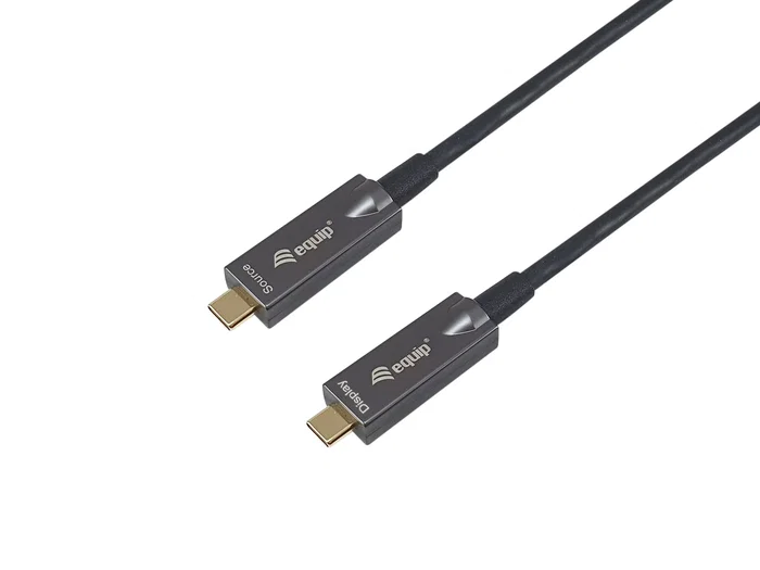 Equip Cable Óptico Activo USB-C a USB-C 15m 4K/60Hz 60W Negro Equip Cable Óptico Activo USB-C a USB-C 15m 4K/60Hz 60W Negro