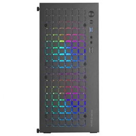 Mars Gaming Caja Ordenador MCCore Matx Negra Gaming con Iluminación RGB y Ventana Lateral