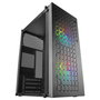Mars Gaming Caja Ordenador MCCore Matx Negra Gaming con Iluminación RGB y Ventana Lateral