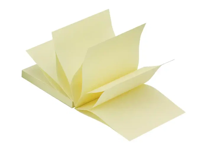 Q-connect Bloc Notas Adhesivas Quita y Pon Zig-Zag Amarillo 76x76 mm 100 Hojas