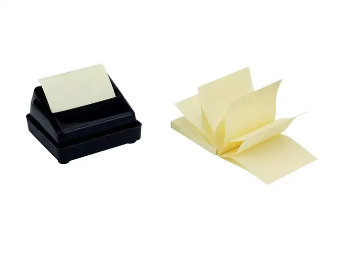 Q-connect Bloc Notas Adhesivas Quita y Pon Zig-Zag Amarillo 76x76 mm 100 Hojas