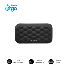 Subblim Reposamuñecas ERGO AIRPADDING para Teclado y Ratón, Espuma Viscoelástica y Tecnología AirPadding™ para Frescura y Alivio Ergonómico