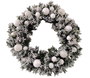 DKD Home Decor Corona Navidad Alpina Verde Blanco 60x60x15 cm (2 Unidades) 50 Leds