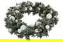 DKD Home Decor Corona Navidad Alpina Verde Blanco 60x60x15 cm (2 Unidades) 50 Leds