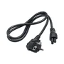 Akyga AK-NB-08A Cable de Alimentación Híbrido CEE7/7 Angular a C5 IEC Derecho para Portátiles - 1 metro - Negro