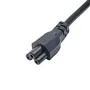 Akyga AK-NB-08A Cable de Alimentación Híbrido CEE7/7 Angular a C5 IEC Derecho para Portátiles - 1 metro - Negro