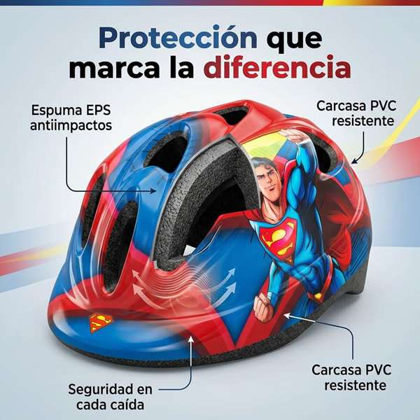 Toimsa Casco de Superman para niños, 28 x 20 x 15 cm, producto en español