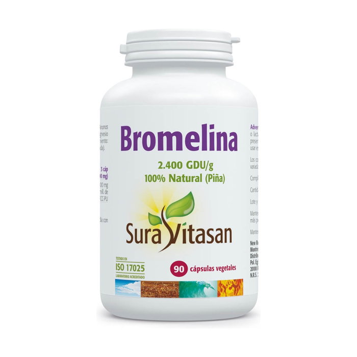 Sura Vitasan Bromelina 2400 90 cápsulas de 500 mg Sura Vitasan Bromelina 2400 90 cápsulas de 500 mg
