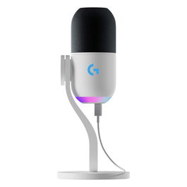 Logitech Microphone Yeti GX Dynamic RGB Micrófono para Streaming, Juegos y Grabación - Blanco (988-000576)