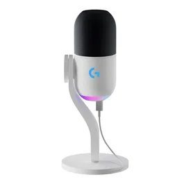 Logitech Microphone Yeti GX Dynamic RGB Micrófono para Streaming, Juegos y Grabación - Blanco (988-000576)