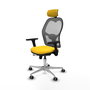 PIQUERAS Y CRESPO Silla de oficina Jorquera con mecanismo Sincro/Traslack Amarillo y Gris