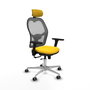 PIQUERAS Y CRESPO Silla de oficina Jorquera con mecanismo Sincro/Traslack Amarillo y Gris