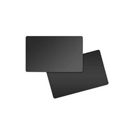 Zebra 800050-158 - Tarjetas PVC Negras en Blanco de 0.30 mm, 500 Unidades, Resistentes y Apto para Alimentos