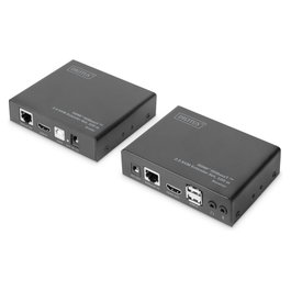 Digitus DS-55505 Extensor KVM HDMI HDBaseT 2.0 4K, 100 m, Negro