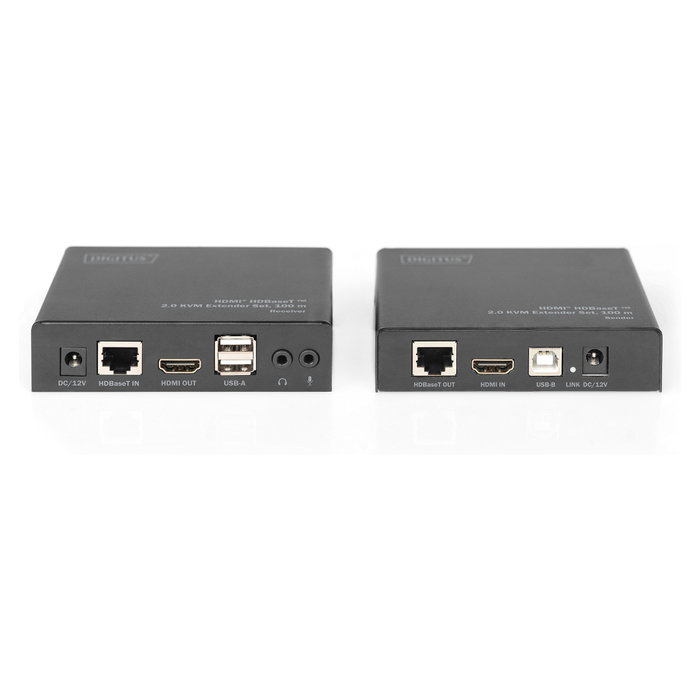 Digitus DS-55505 Extensor KVM HDMI HDBaseT 2.0 4K, 100 m, Negro