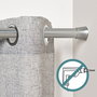 Cintacor Barra Extensible a Presión Sin Taladro Plata para Cortinas y Armarios Ø2.8 - 2.5 x 50 - 80 cm, Carga 4.8 kg
