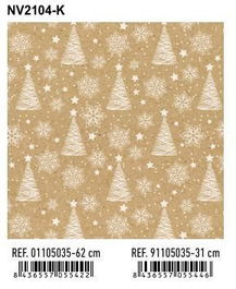 Papel De Regalo Bobina Basika 31 Cm X 80 M (2 Kg Aprox.) Navidad (Nv2104-K 31 Cm)