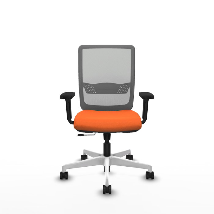 PIQUERAS Y CRESPO Silla de oficina Haches con mecanismo Sincro/Traslack, Naranja y Gris