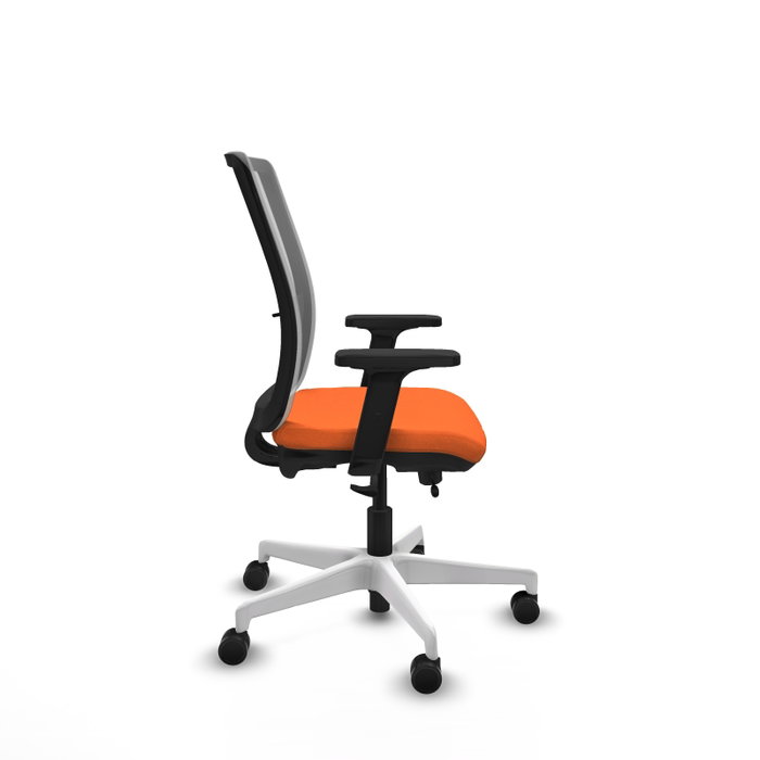 PIQUERAS Y CRESPO Silla de oficina Haches con mecanismo Sincro/Traslack, Naranja y Gris