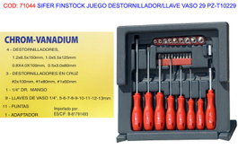 SIFER FINSTOCK Juego de destornillador y llave de vaso 29 pz-T10229