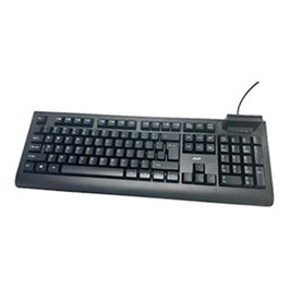 Acer Akw320 Teclado Ergonómico para Oficina con Lector de Tarjetas Inteligentes, Conexión USB, Color Negro