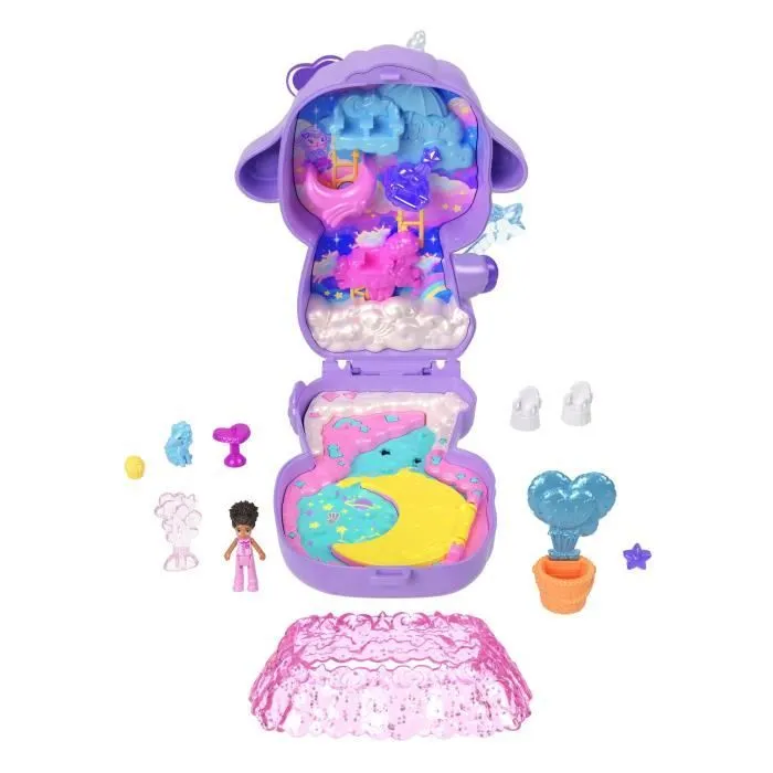 Polly Pocket Set Dreamland Minifigura y unicornio JCB15