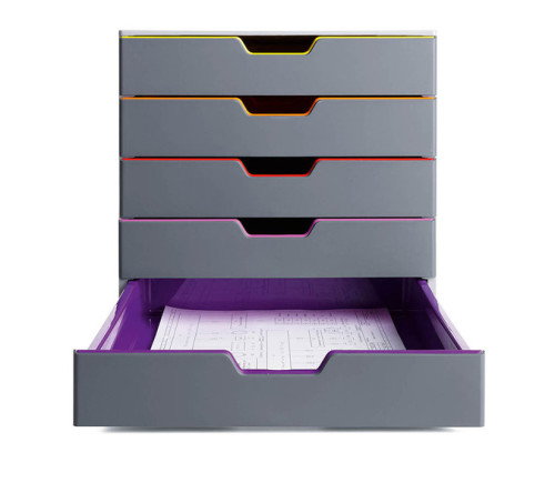 Durable Módulo 5 Cajones Varicolor 760558 Organizador Multicolor Apto A4 Durable Módulo 5 Cajones Varicolor 760558 Organizador Multicolor Apto A4