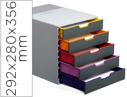 Durable VARICOLOR 5 Cajonera de 5 Cajones Multicolor