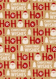BASIKA Papel de regalo bobina Navidad 62 cm x 80 m