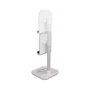 DeLOCK Soporte telescópico para smartphones y tabletas con almacenamiento, Plata y Blanco