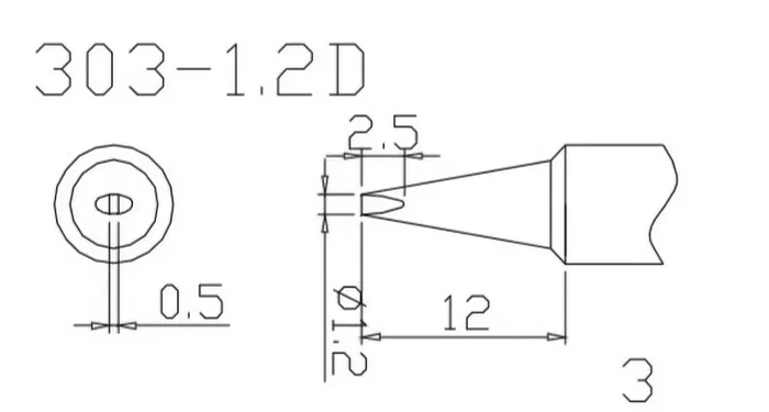 QUICK Punta de soldadura tipo destornillador 1,2x0,5mm