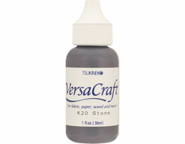 Tsukineko Tinta VERSACRAFT para textil color gris Stone recarga 30ml