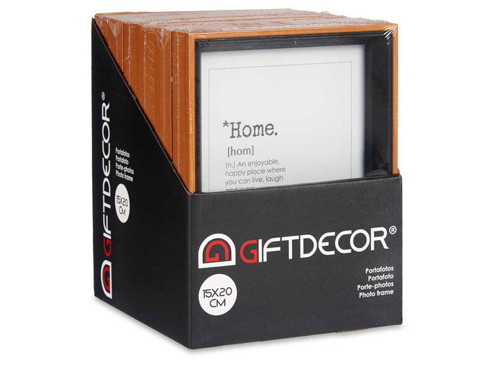 Giftdecor Portafotos Madera 15x20 cm Marron y Negro (Set de 24)