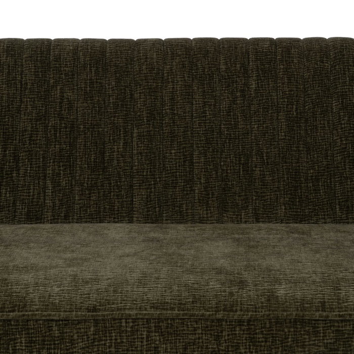 Sofá Verde Tejido-Madera Salón 134 X 70 X 74 cm