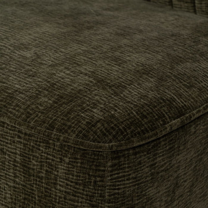 Sofá Verde Tejido-Madera Salón 134 X 70 X 74 cm