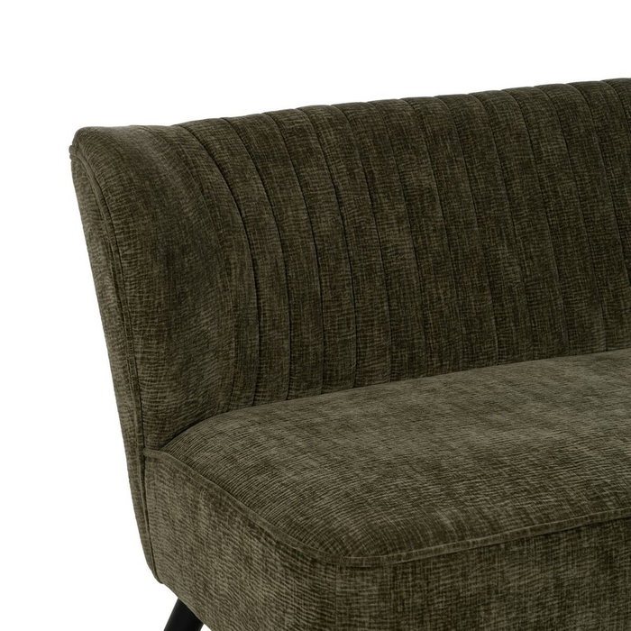 Ixia Sofá Verde de Tejido y Madera para Salón Ixia Sofá Verde de Tejido y Madera para Salón
