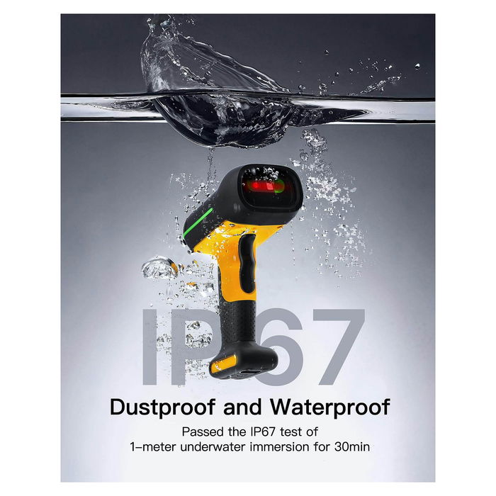 Inateck BCST-75S Lector de códigos de barras portátil inalámbrico 1D/2D, Bluetooth, USB, resistente IP67, batería 2600 mAh, color negro Inateck BCST-75S Lector de códigos de barras portátil inalámbrico 1D/2D, Bluetooth, USB, resistente IP67, batería 2600 mAh, color negro