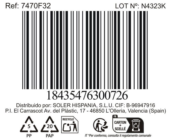 La Mediterranea Mug 90 ml "Ocean Blue" 5.5x6.5 cm (36 Unidades)